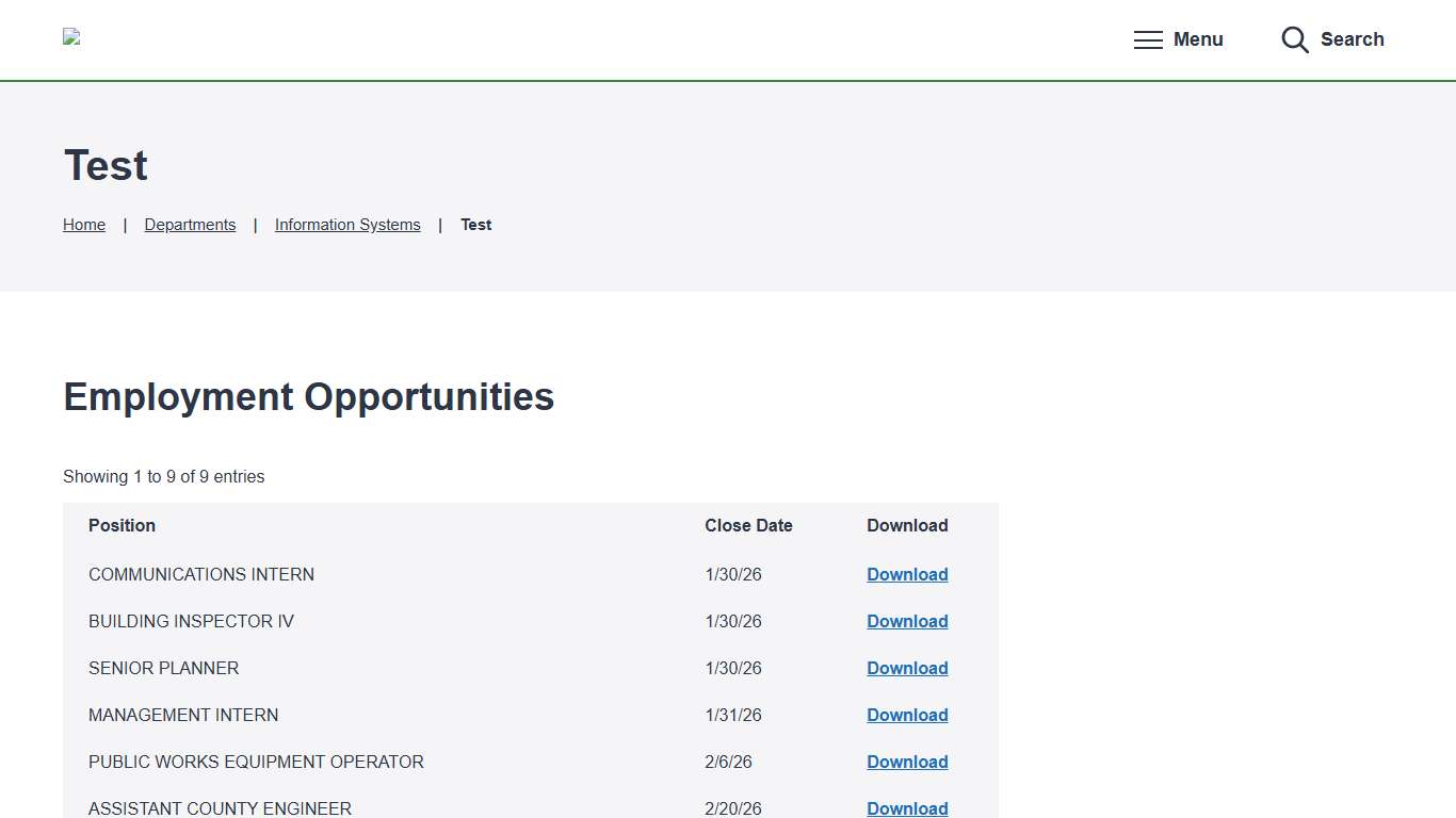 Test – Wasatch County